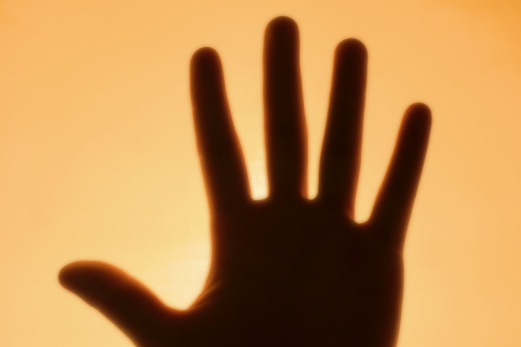 Silhouette of a hand