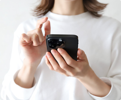 A woman on her phone